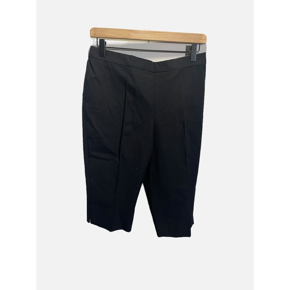 Isaac Mizrahi Live! Capri Pants Women 10P Black Pull On Stretch Crop Trousers